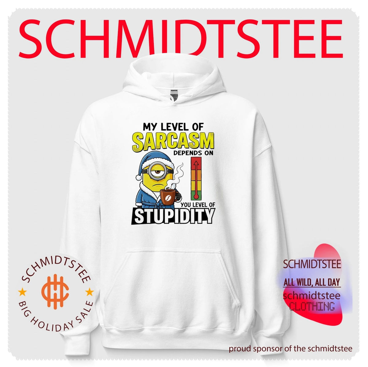 My level of sarcasm depends on you level of stupidity Minion shirt