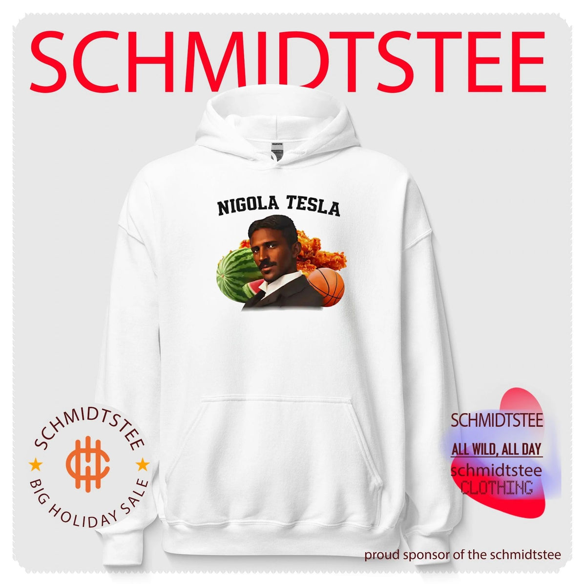 Nigola Tesla Watermelon Fried Chicken Basketball shirt