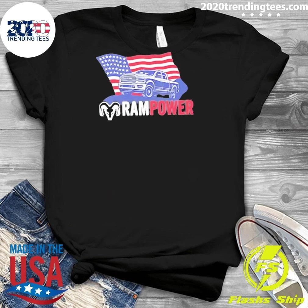 Ram Power Patriotic Truck American Flag Shirt