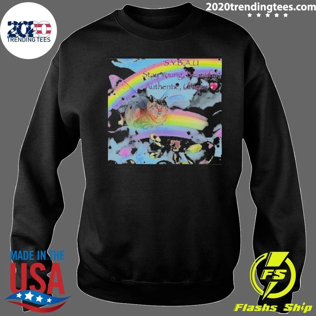Cat Sybau Stay Young Beautiful Authentic Unique March 26, 2026 Shirt