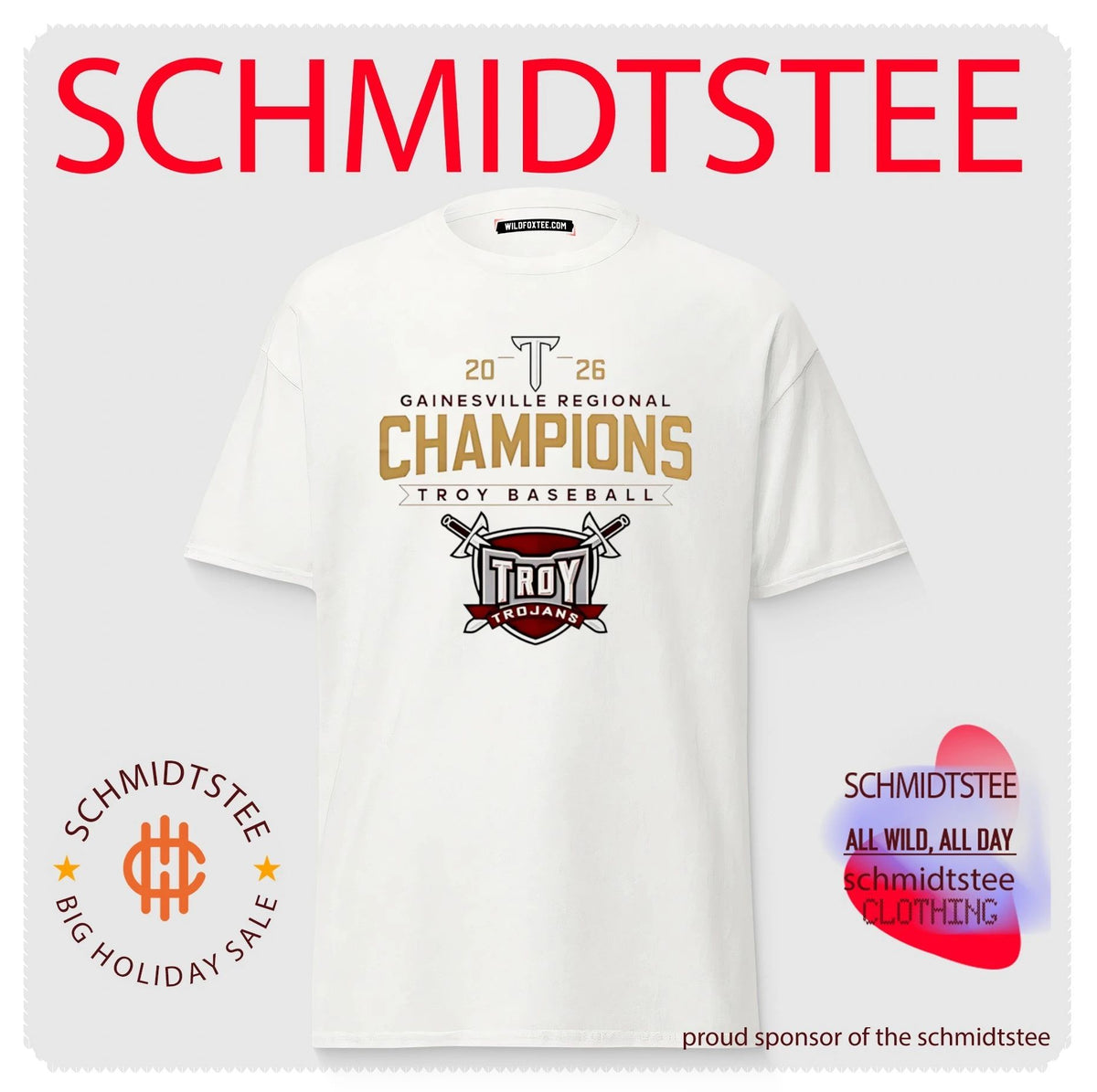 Troy Trojans 2026 Gainesville Regional Champion shirt
