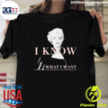 Marilyn Monroe I Know What I Want Oversized Fleece Shirt