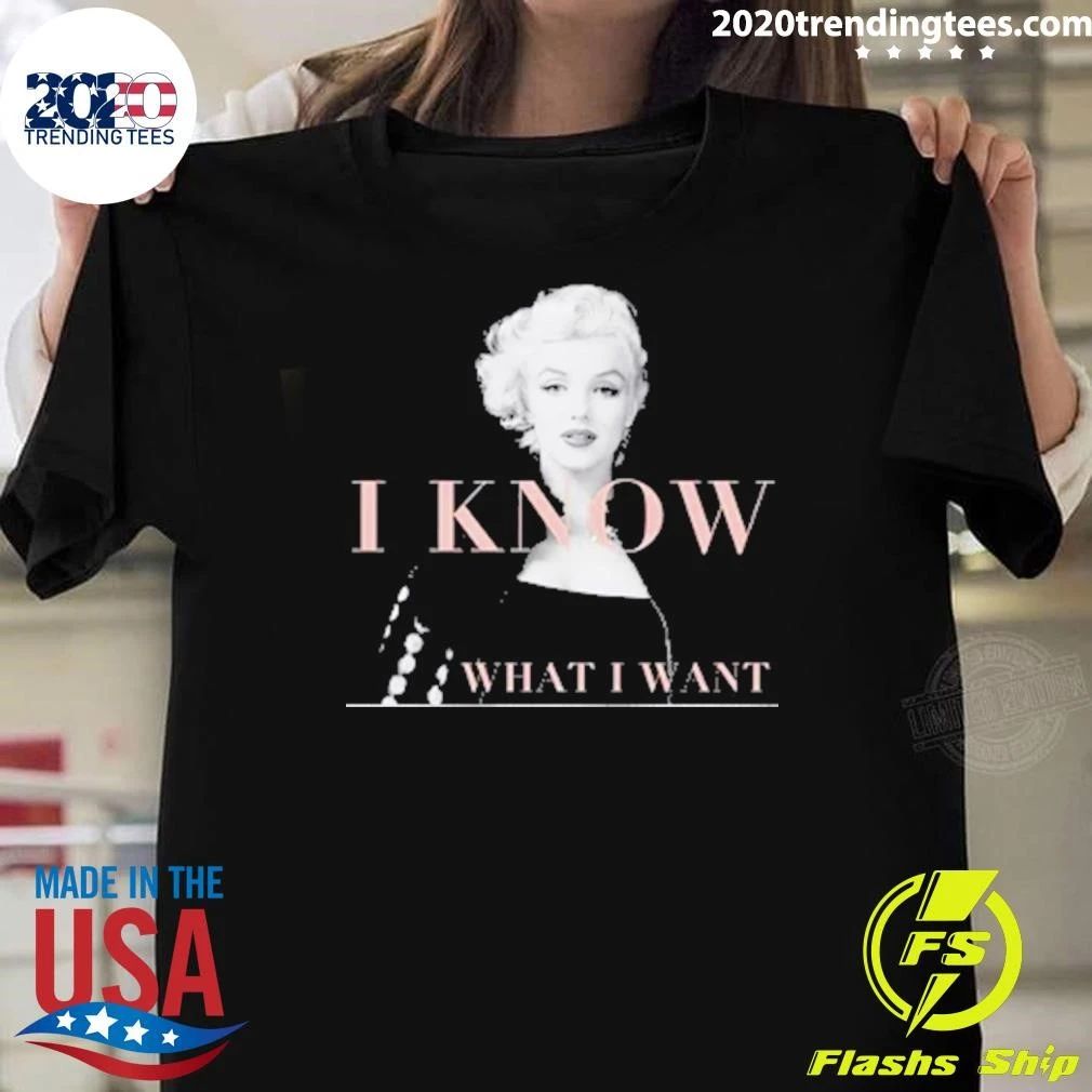 Marilyn Monroe I Know What I Want Oversized Fleece Shirt