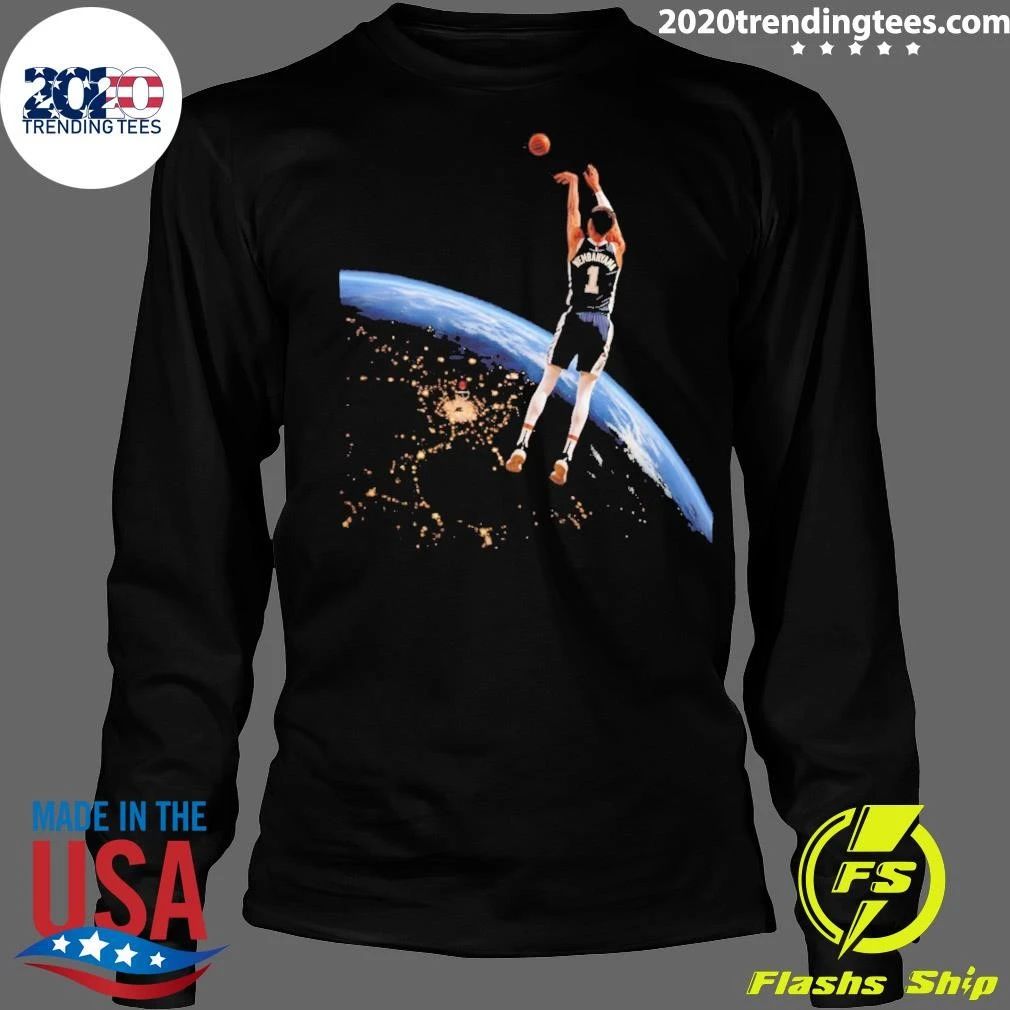 Wembanyama San Antonio Spurs Basketball Player Floating In Space Shirt