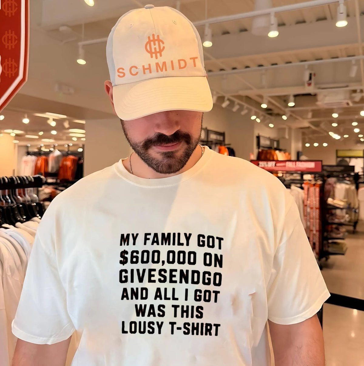 My family got 600000 on givesendgo and all I got was this lousy shirt