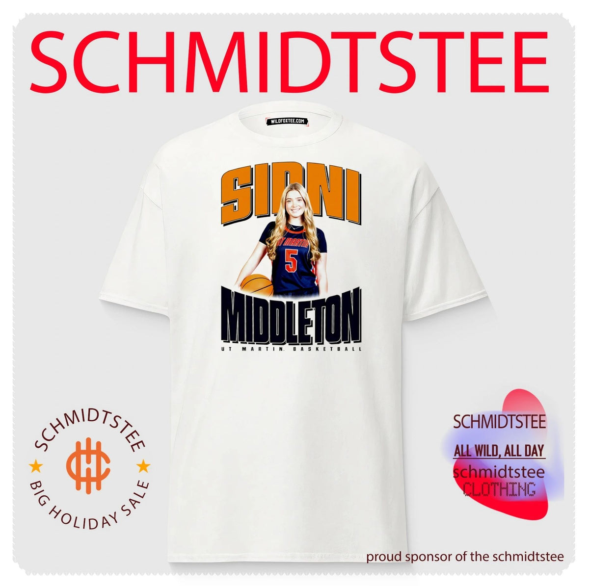 Sidni Middleton UT Martin Basketball Skyhawks shirt