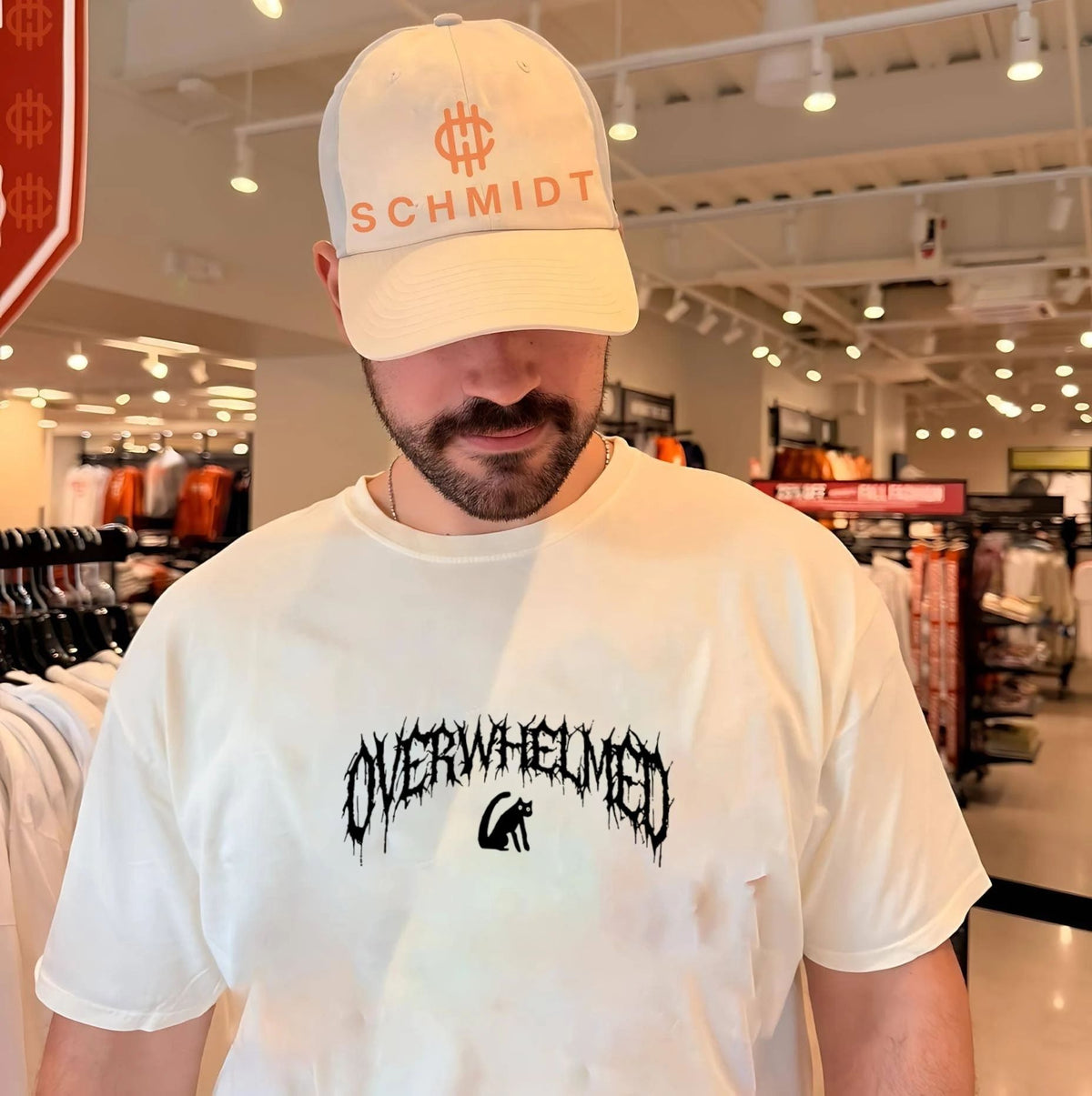 Overwhelmed black cat paint shirt