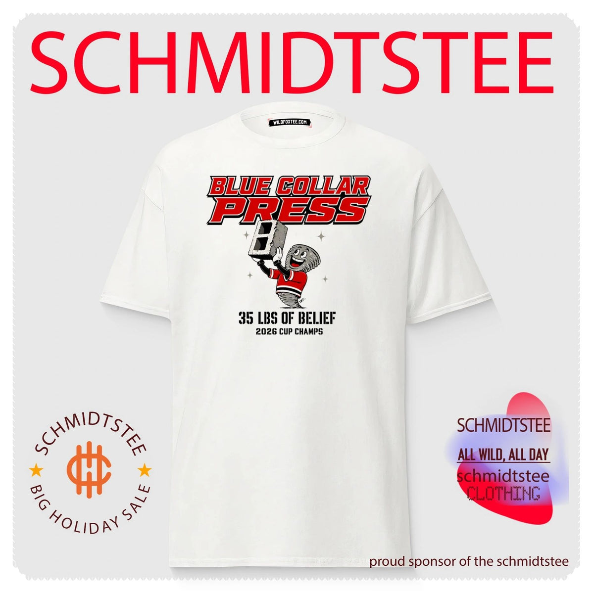 Carolina Hurricanes Blue collar press 35 lbs of belief 2026 cup champs shirt