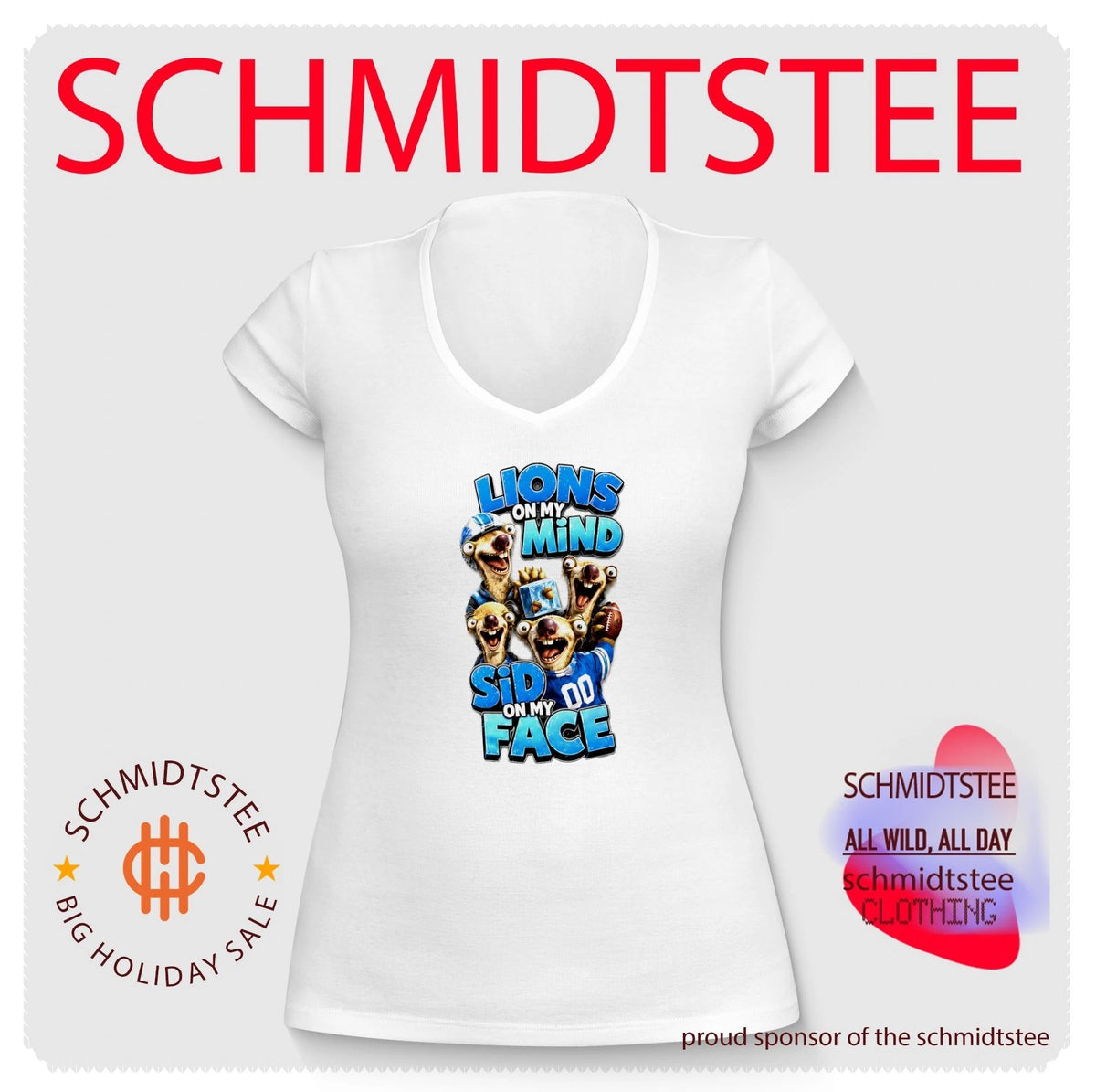 Detroit Lions on my Mind Sid On My Face shirt