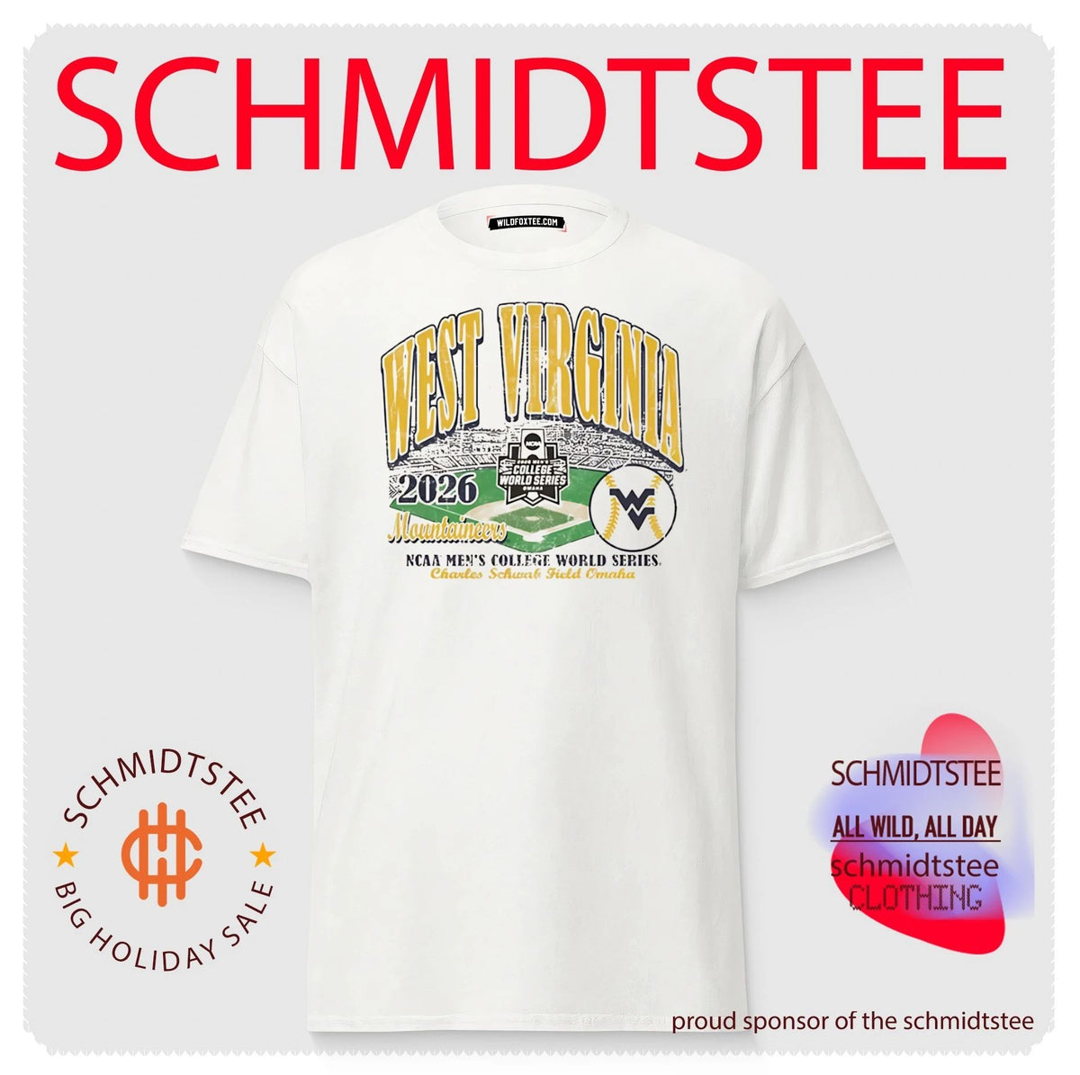 West Virginia Mountaineers 2026 College World Series Bound stadium shirt