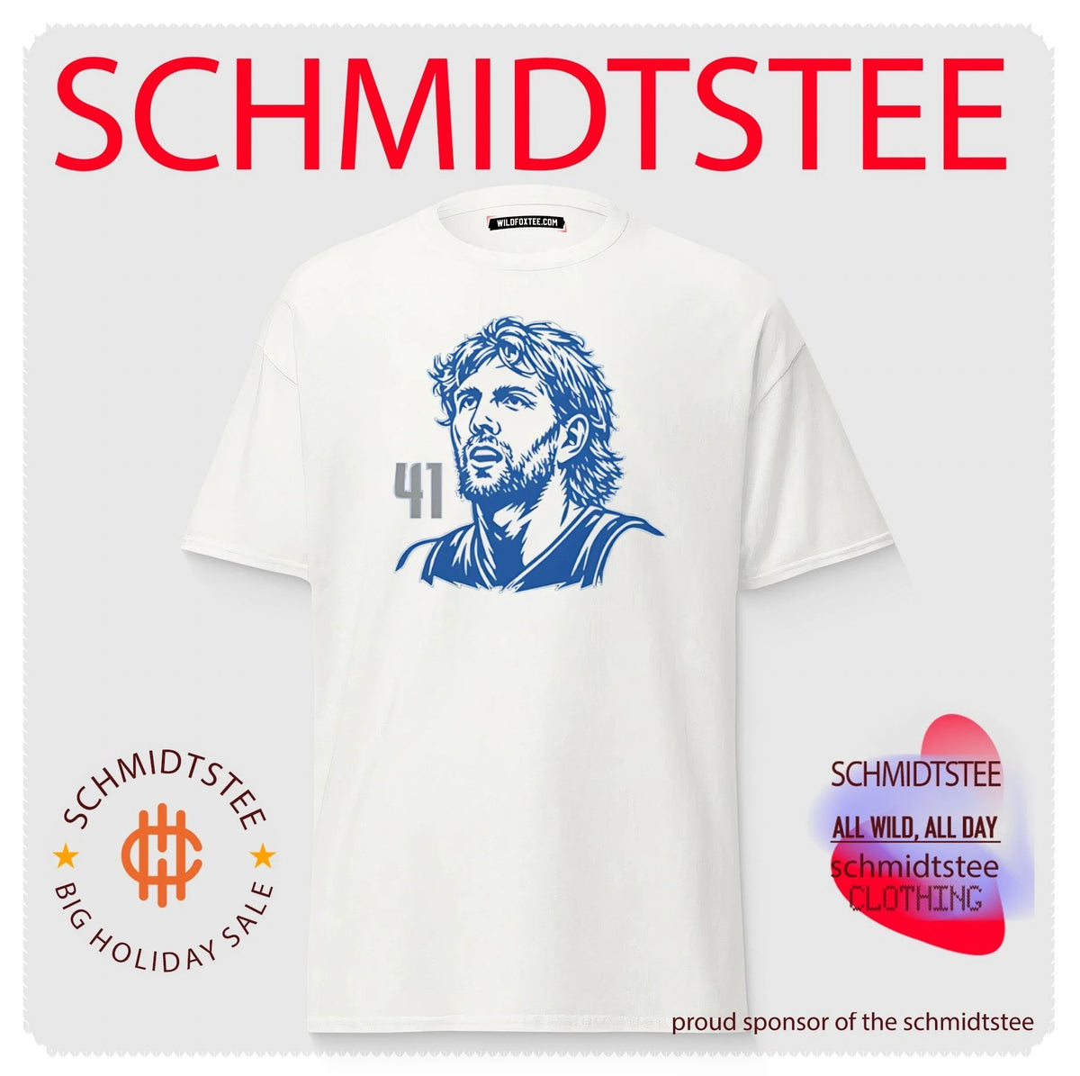 Dirk Nowitzki no 41 Dallas Mavericks paint shirt