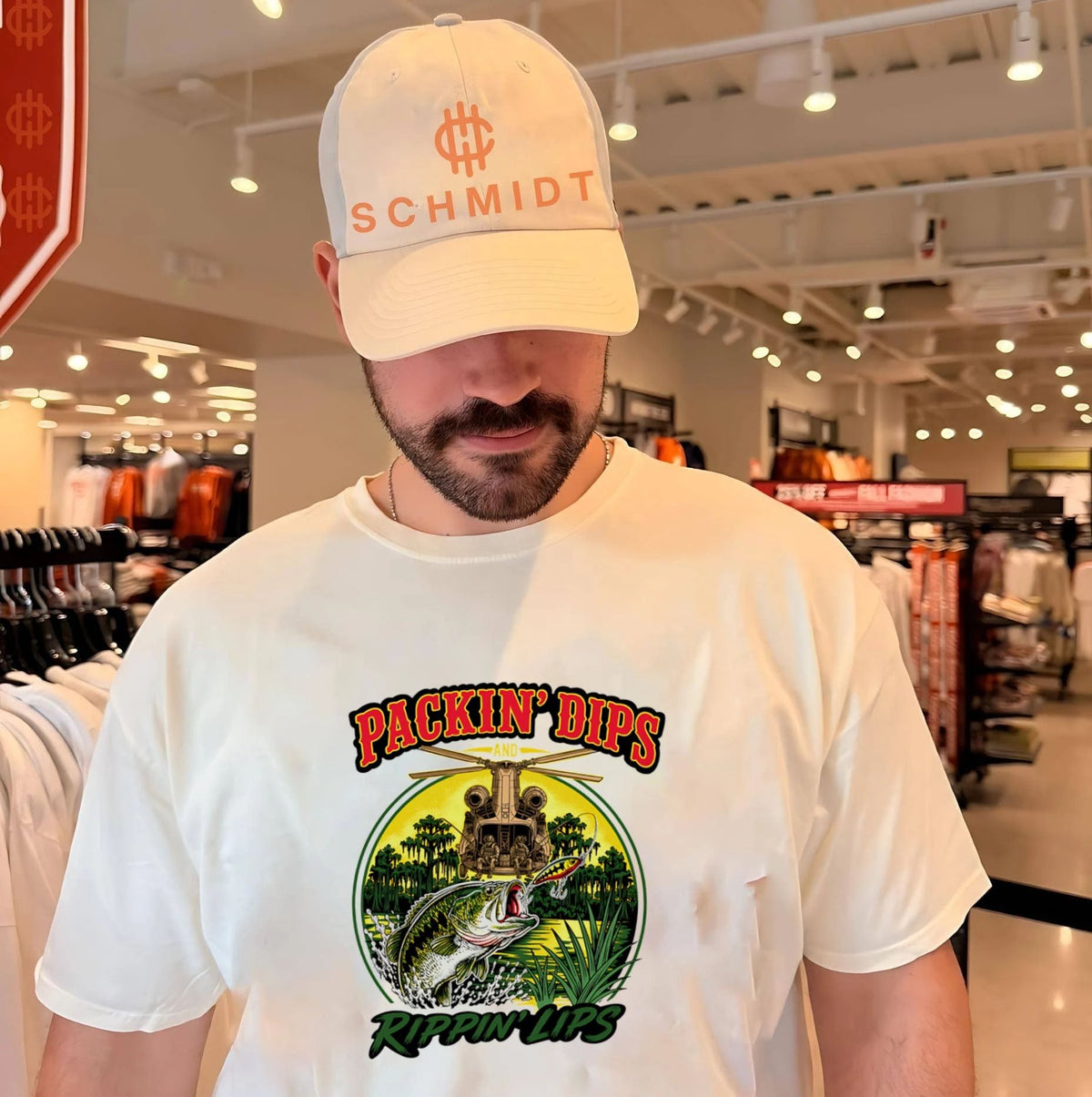 Packin’ Dips and Rippin’ Lips Fishing Helicopter shirt