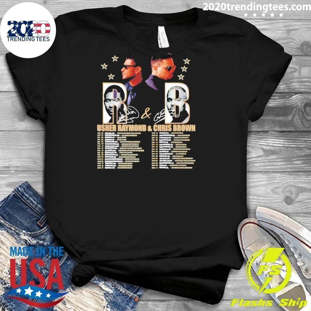 Usher Raymond Chris Brown Music Stars Tour Schedule R And B Concert Shirt