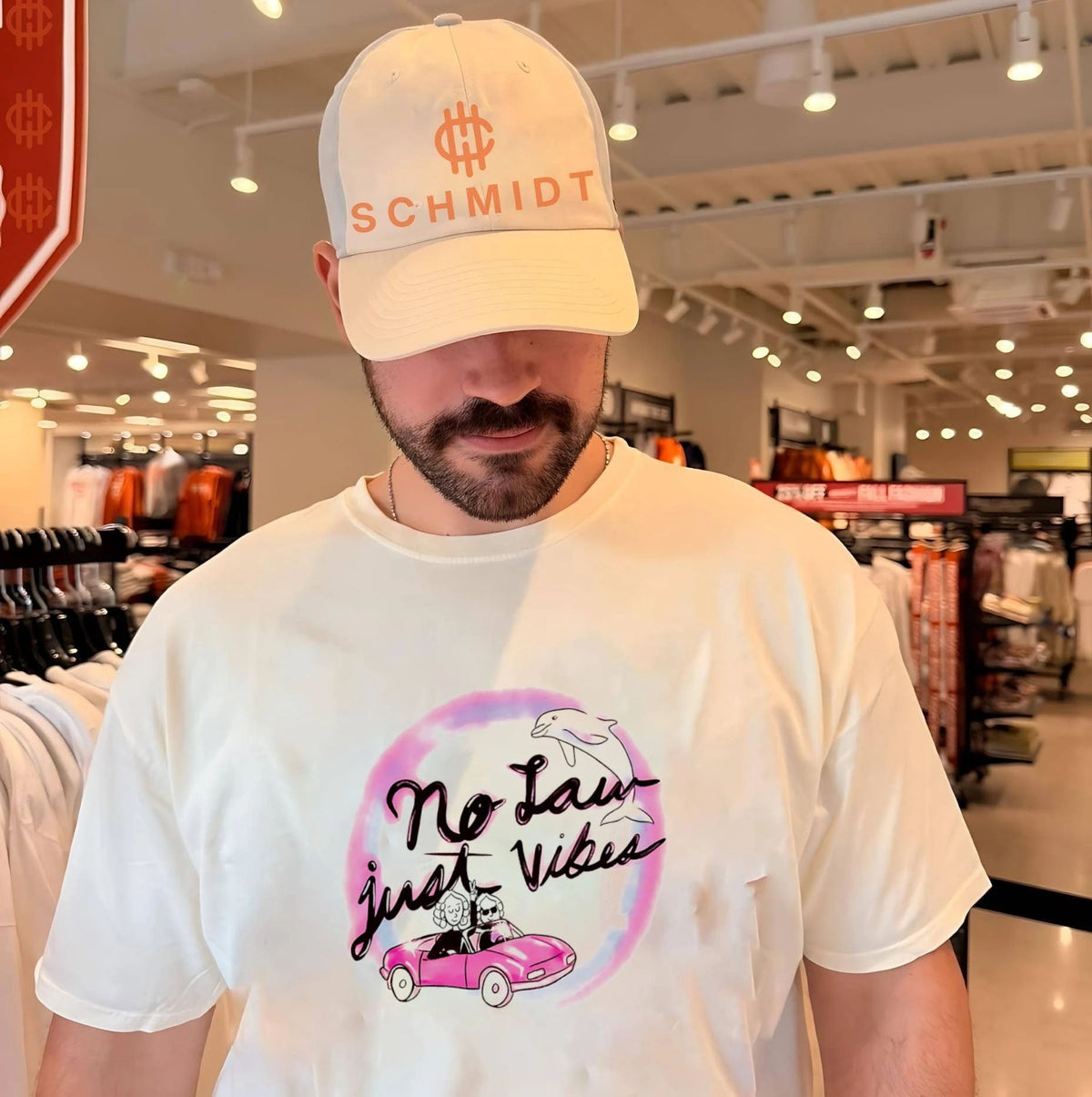No law jus vibes cartoon dolphin shirt