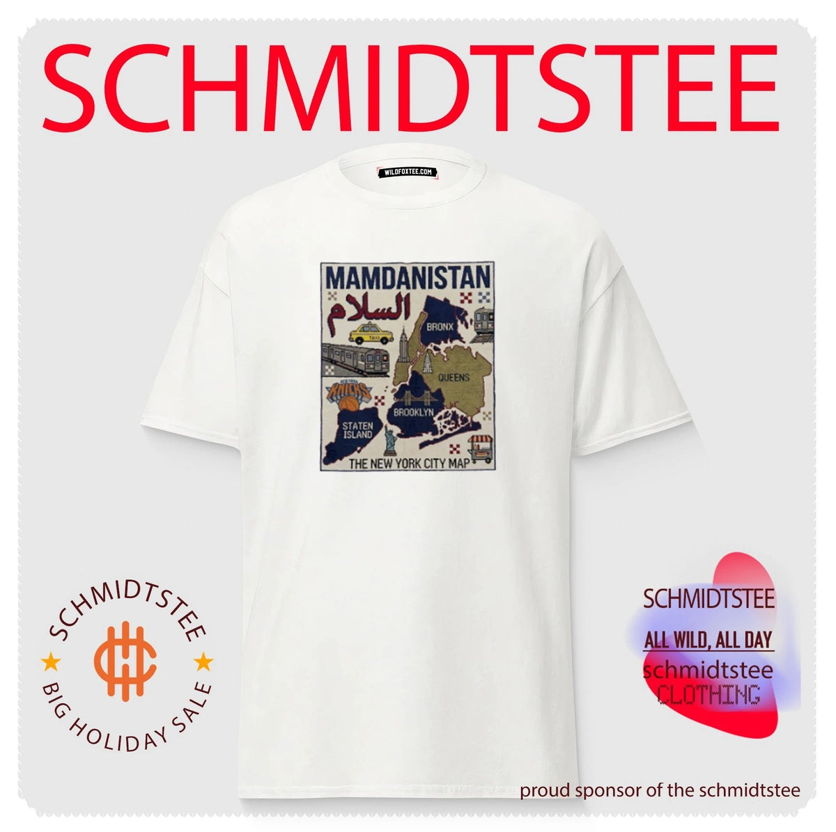 Mamdanistan New York City map graphic shirt