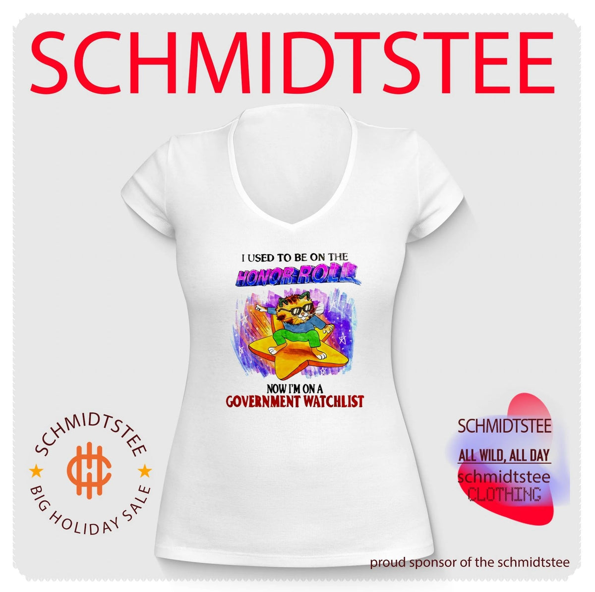 Cat I used to be on the Honor Roll now I’m on a Government Watchlist shirt