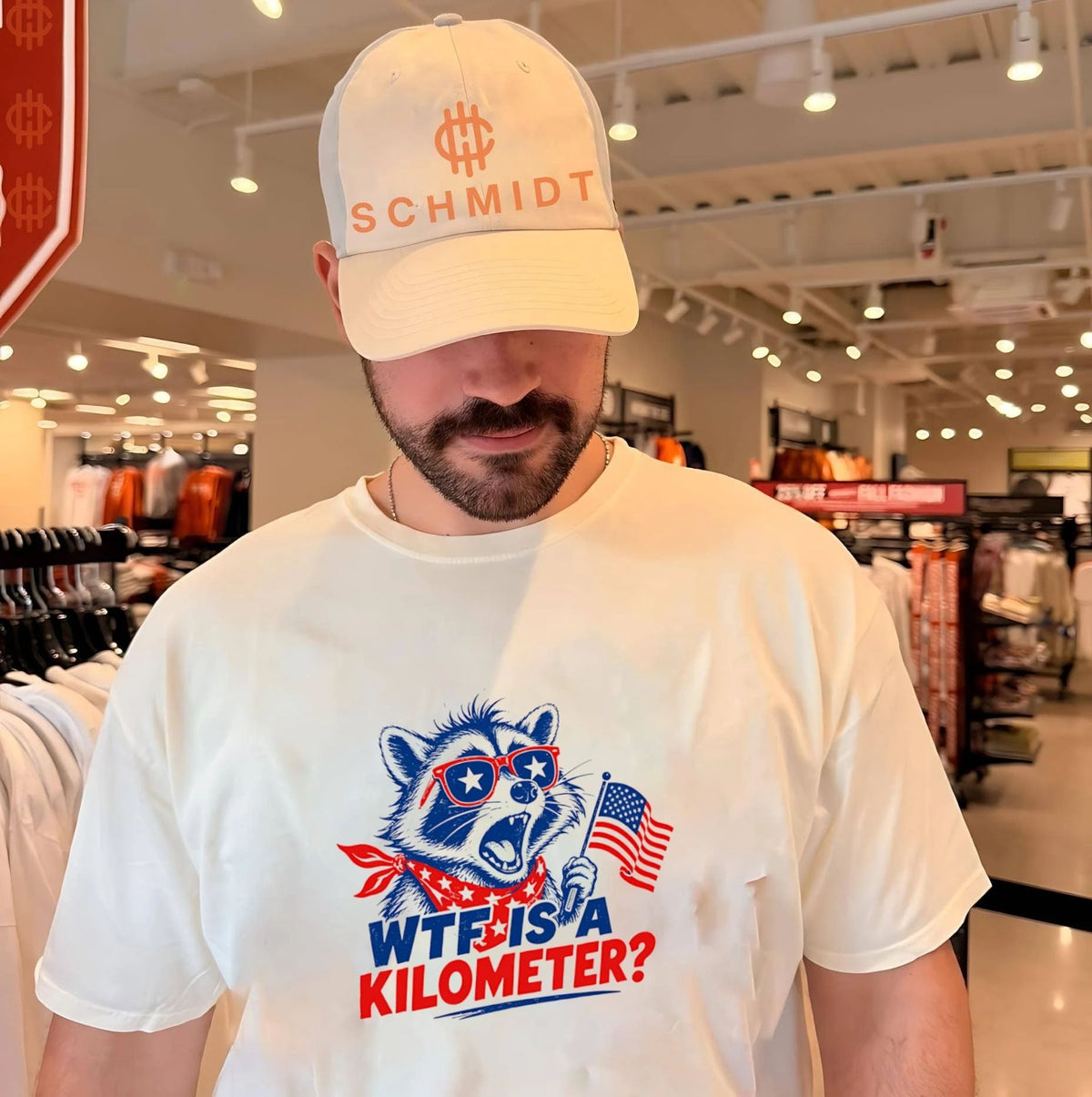 WTF Is a Kilometer 4th of July Raccoon shirt