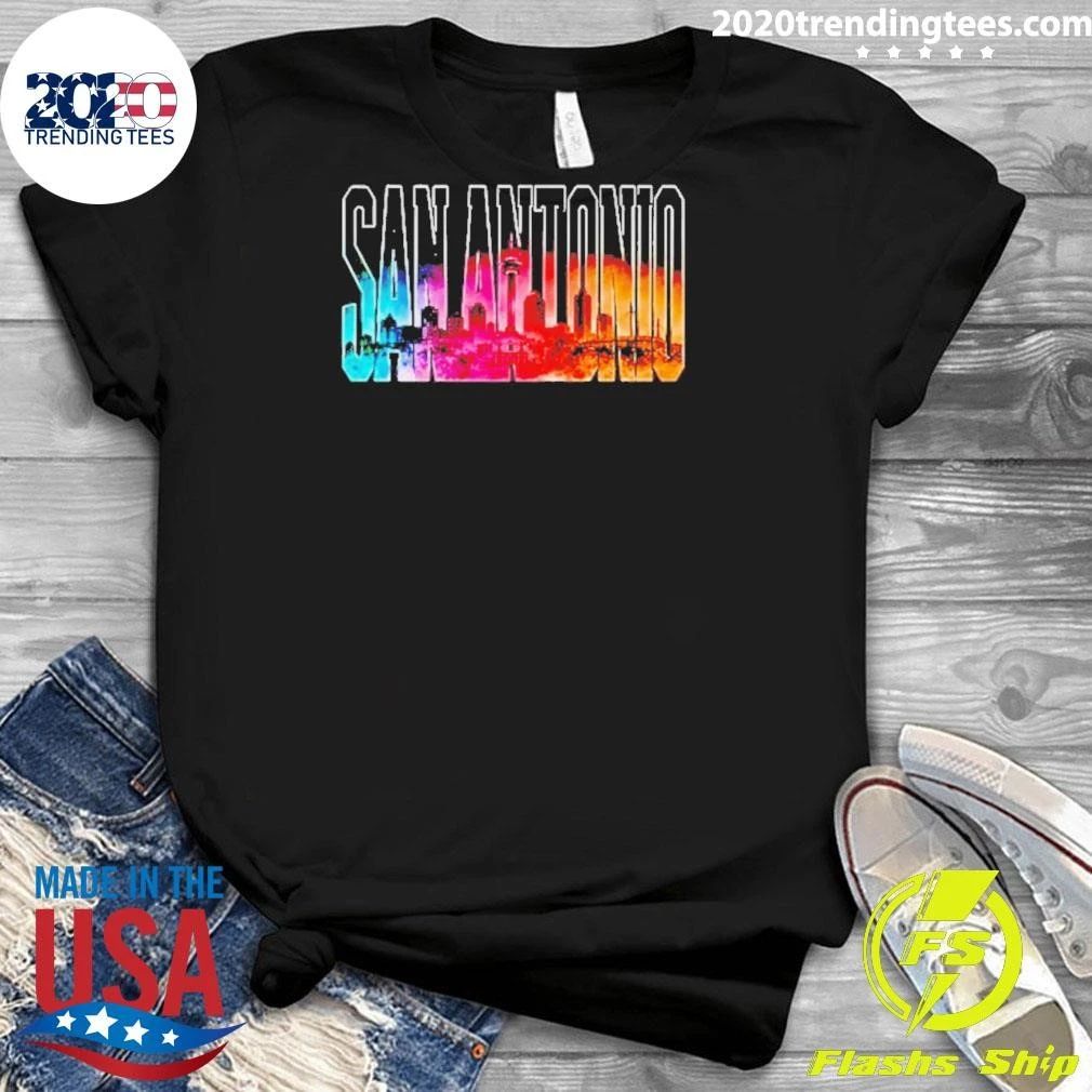 City Skyline Landmark Monument San Antonio Spurs Shirt