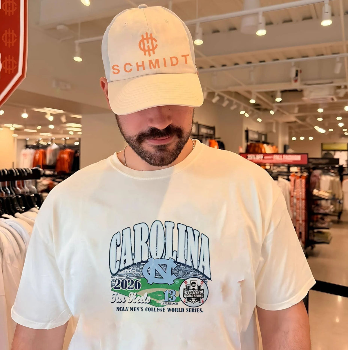 North Carolina Tar Heels 2026 College World Series Bound stadium logo shirt