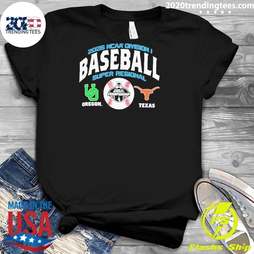 Texas Vs. Oregon 2026 NCAA Baseball Super Regional Matchup Shirt