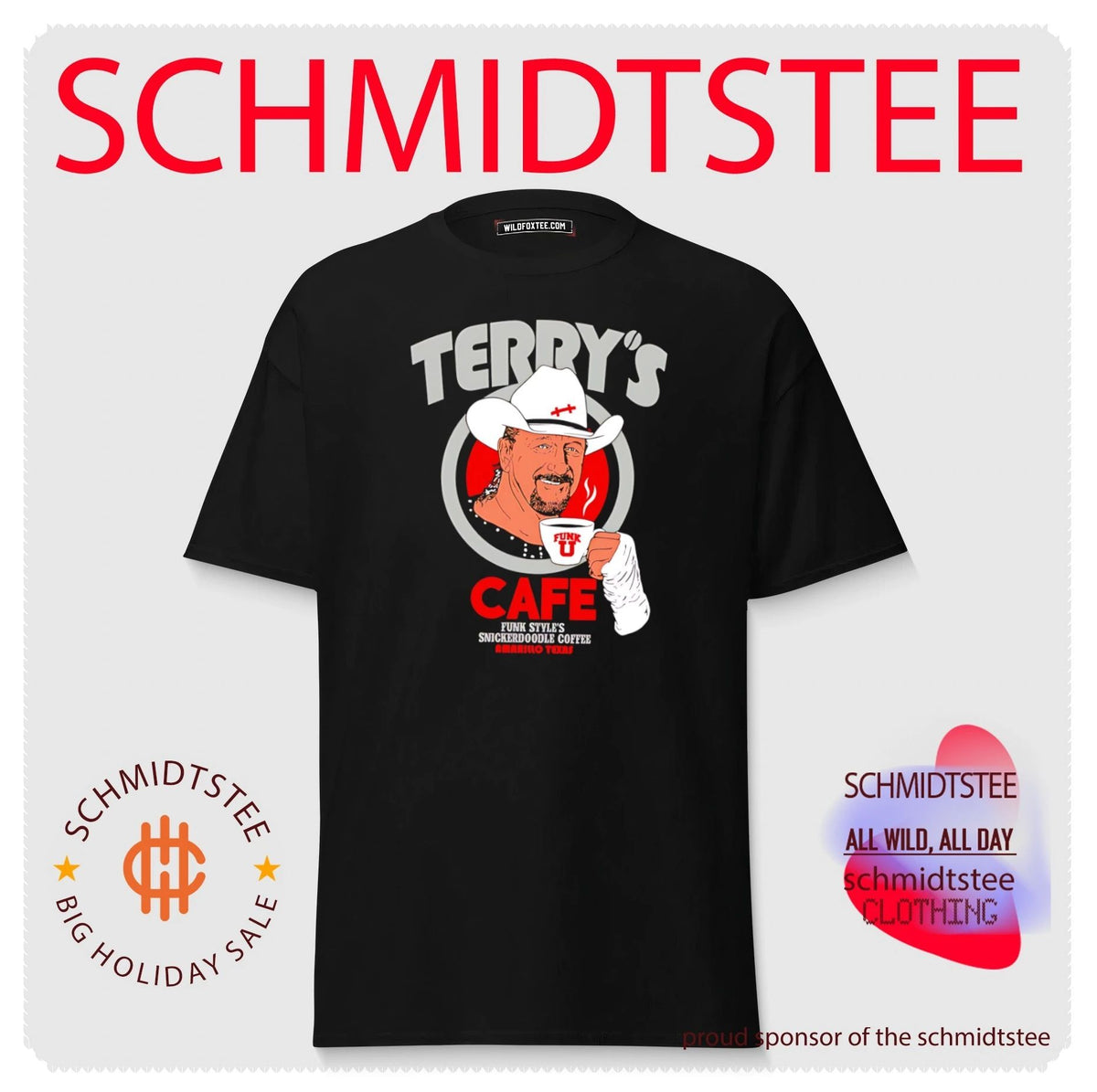 Terry Funk cafe Funk’s style’s Snickerdoodle Coffee Amarillo Texas graphic shirt