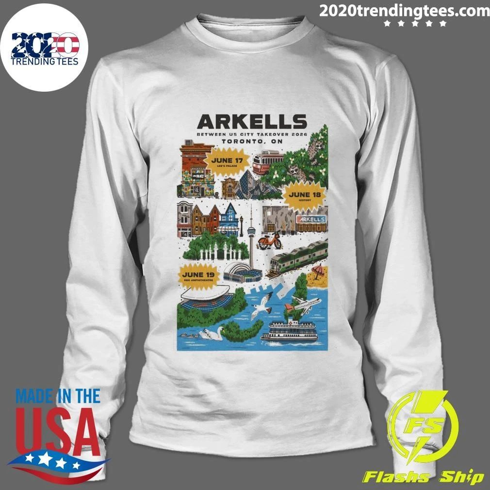 Arkells Between Us City Takeover Tour Lee’s Palace June 18 History June 19 2026 Shirt