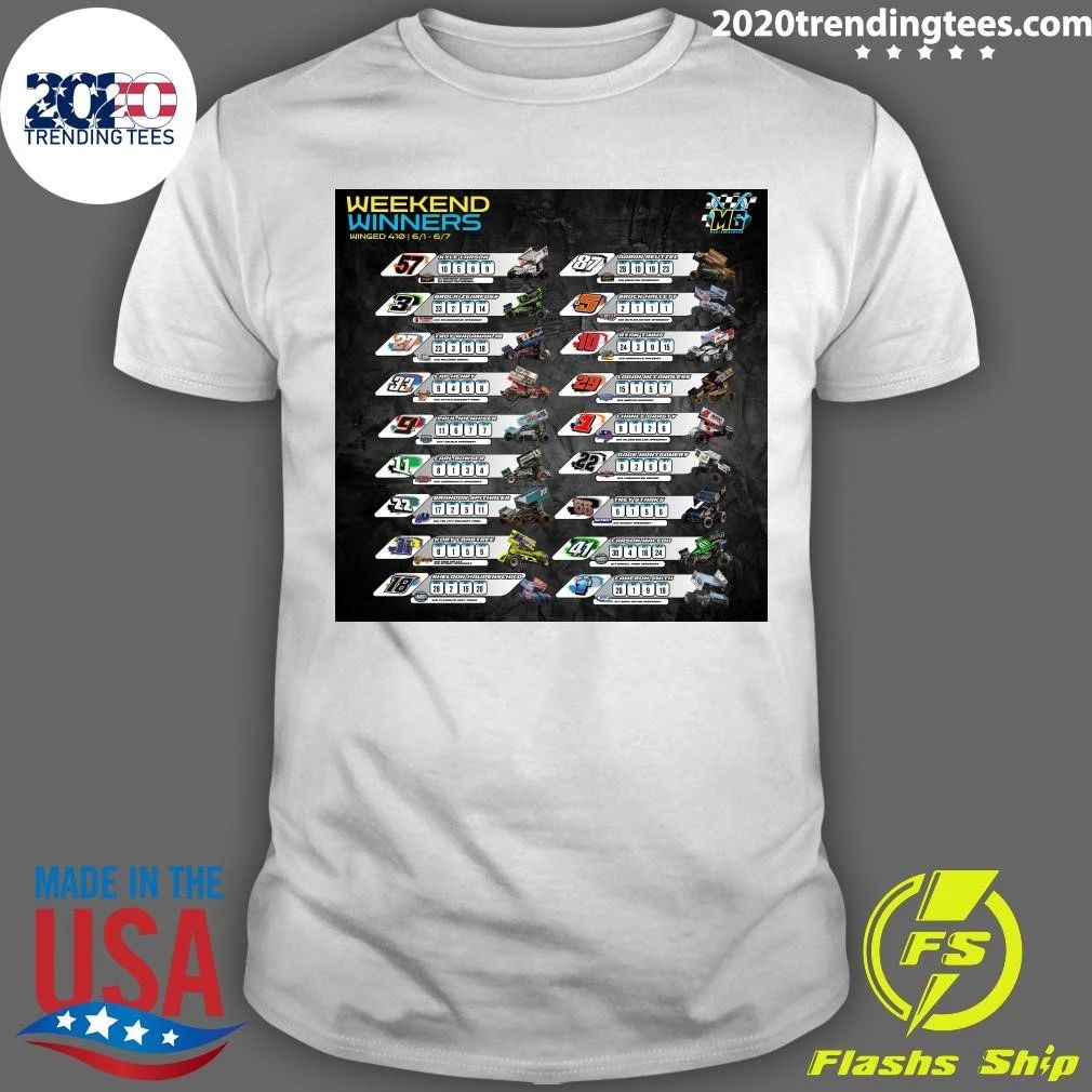 Weekend Winged 410 Winners June 1 – 6, 2026 Shirt