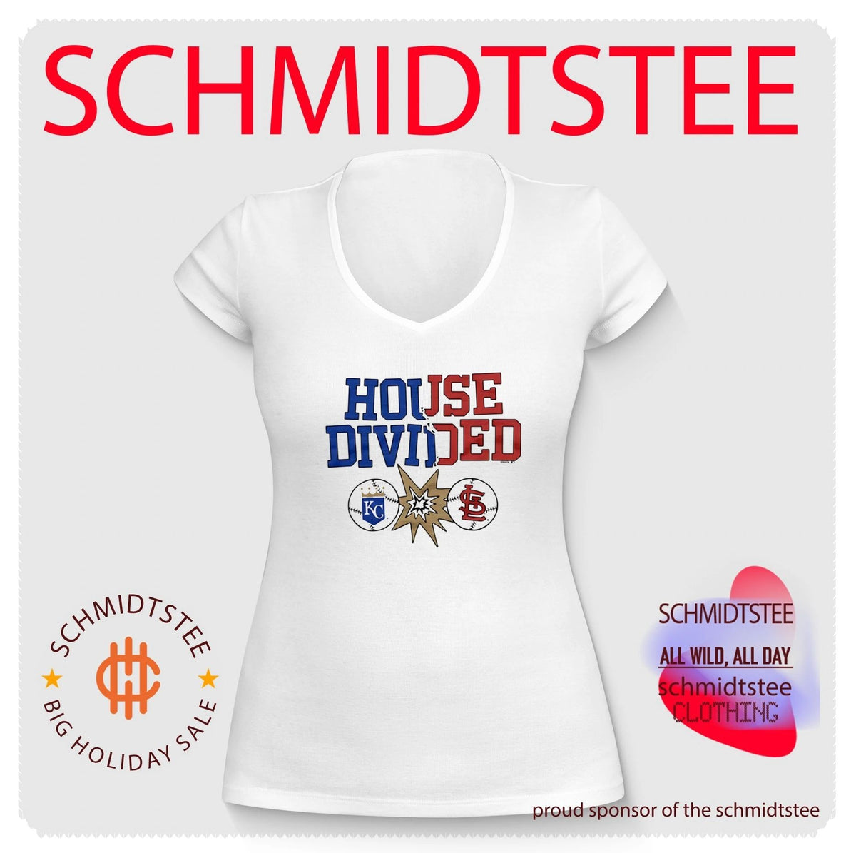Kansas City Royals vs St Louis Cardinals House Divided shirt
