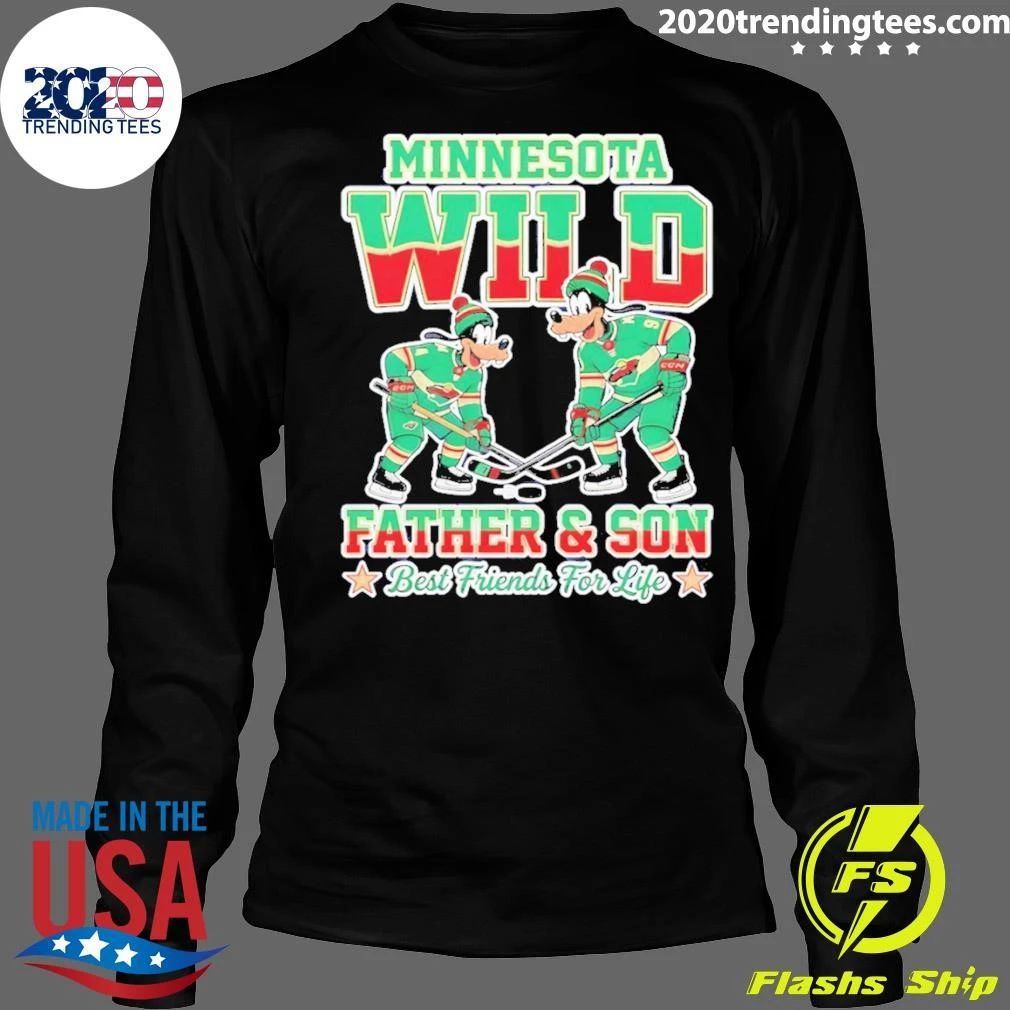 Goofy Minnesota Wild Father And Son Best Friends For Life Shirt