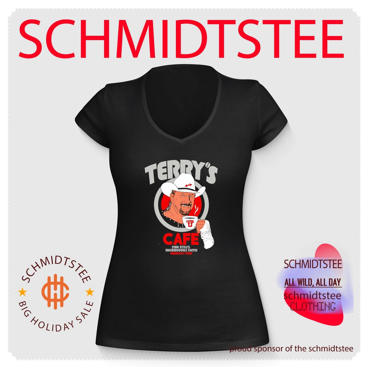 Terry Funk cafe Funk’s style’s Snickerdoodle Coffee Amarillo Texas graphic shirt