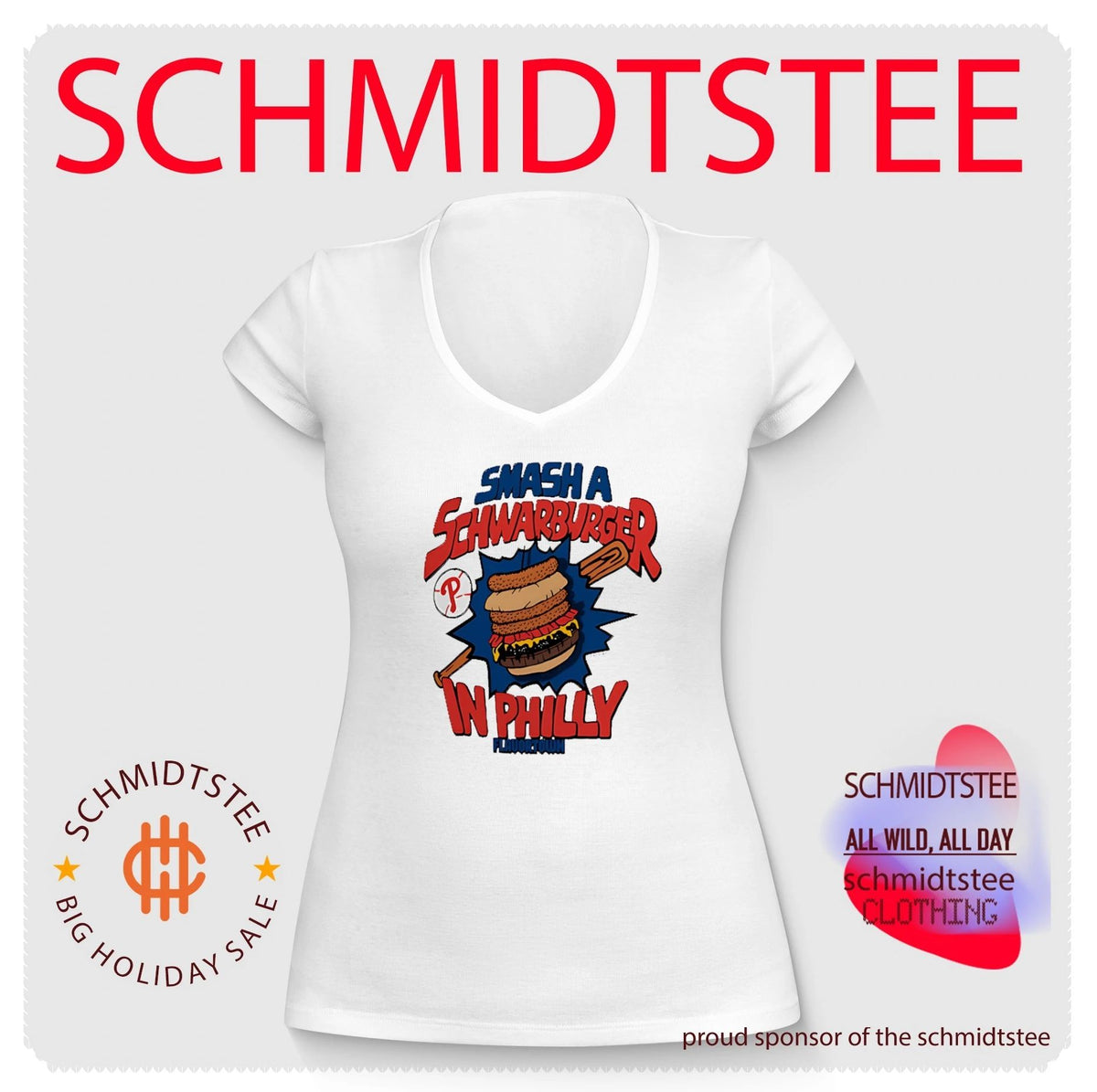 Philadelphia Phillies smash a Schwarburger in Philly food shirt