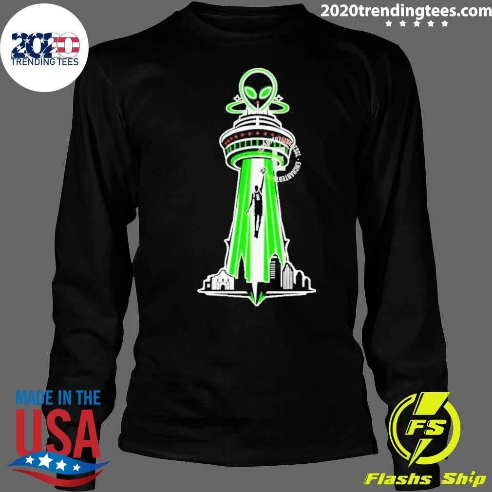 Antonio Spurs Basketball Alien Ufo City Skyline Nba 2026 Shirt