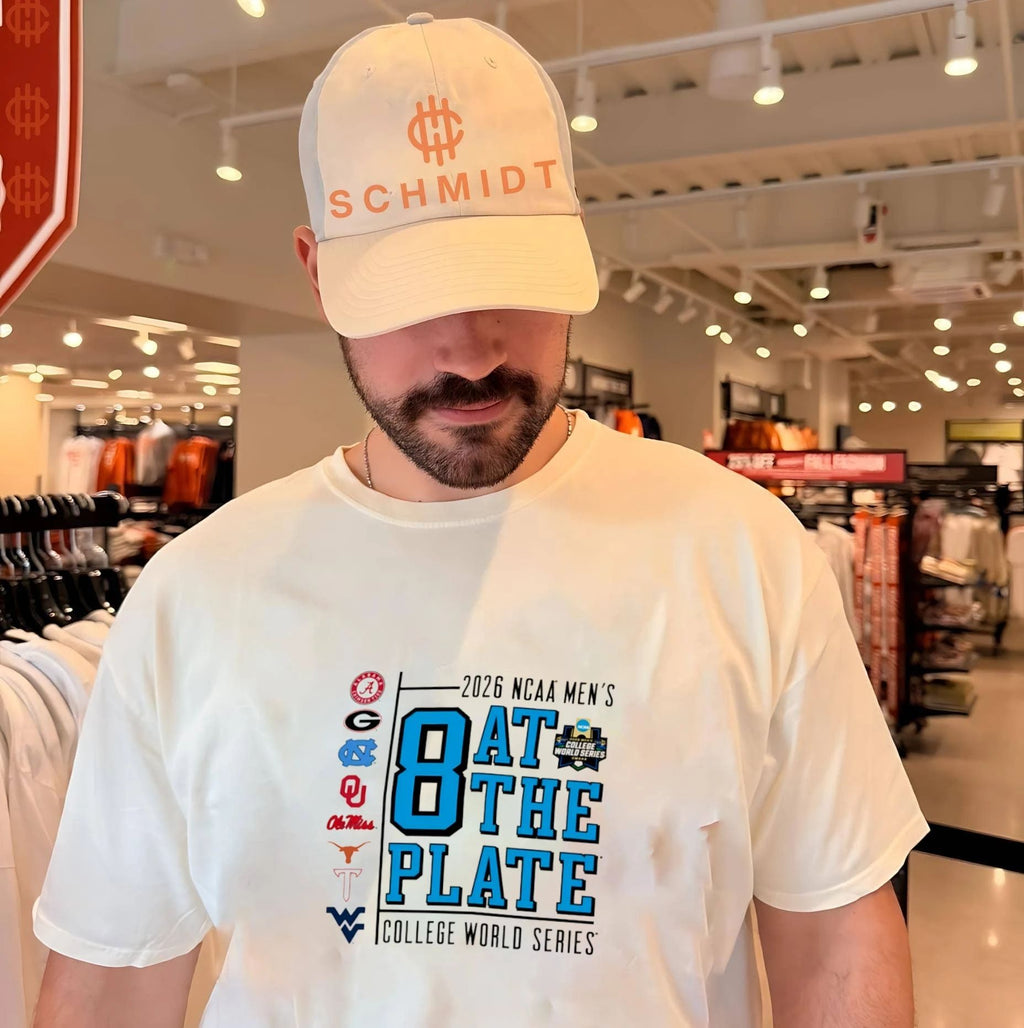 2026 NCAA Men’s College World Series 8 at the plate shirt