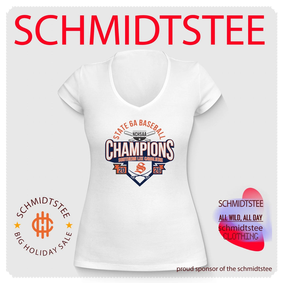Southern Lee Cavaliers 2026NCHSAA State 6A Baseball Champions shirt