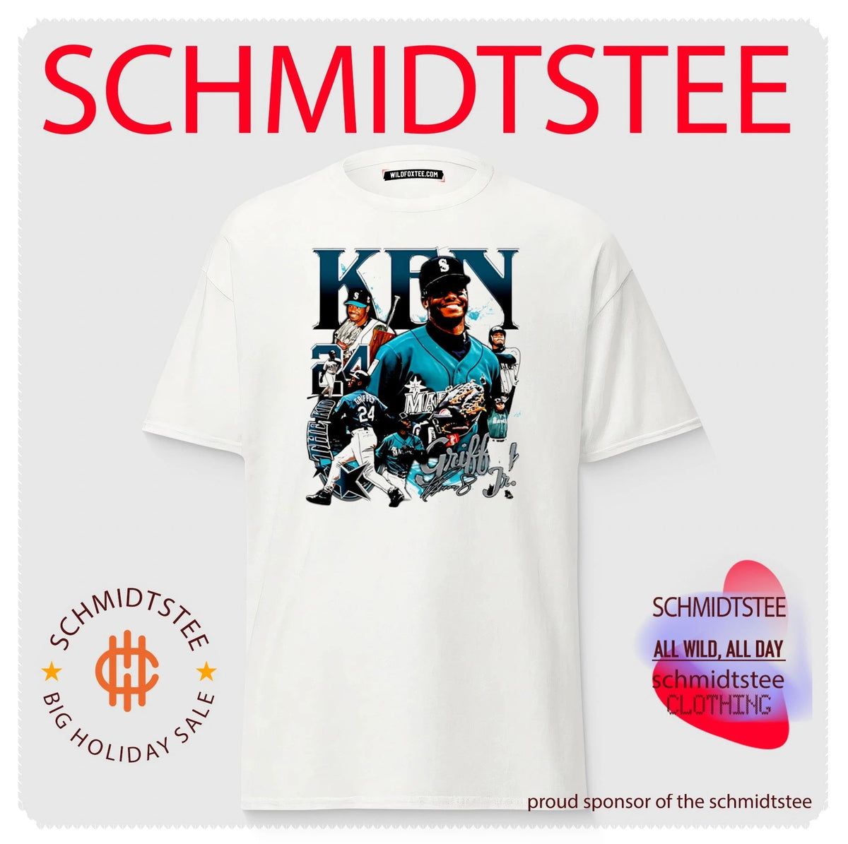 Ken Griffey Jr Seattle Mariners player collage shirt