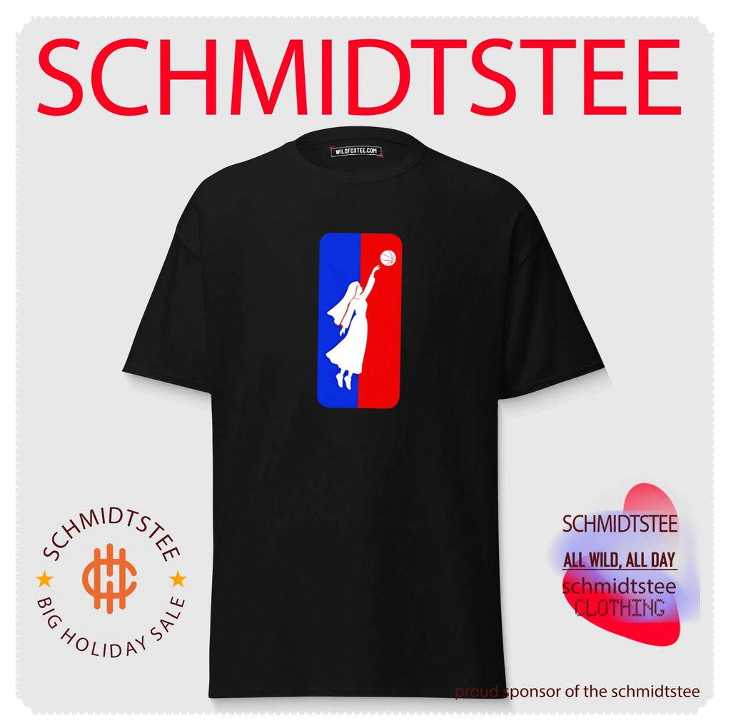 NBA lady in dress logo shirt