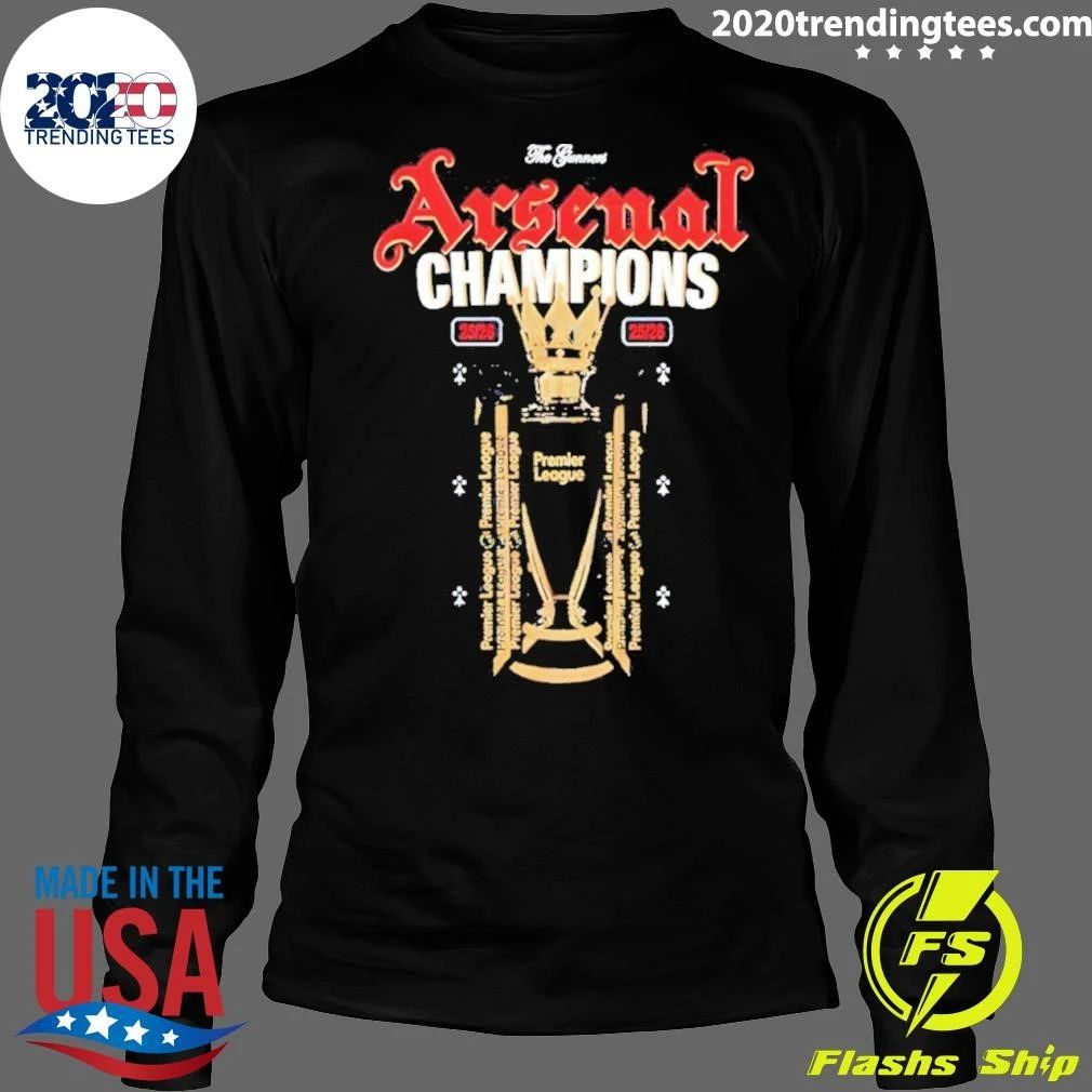 Trophy Arsenal Football Club The Gunners Arsenal Champions 25 26 Shirt