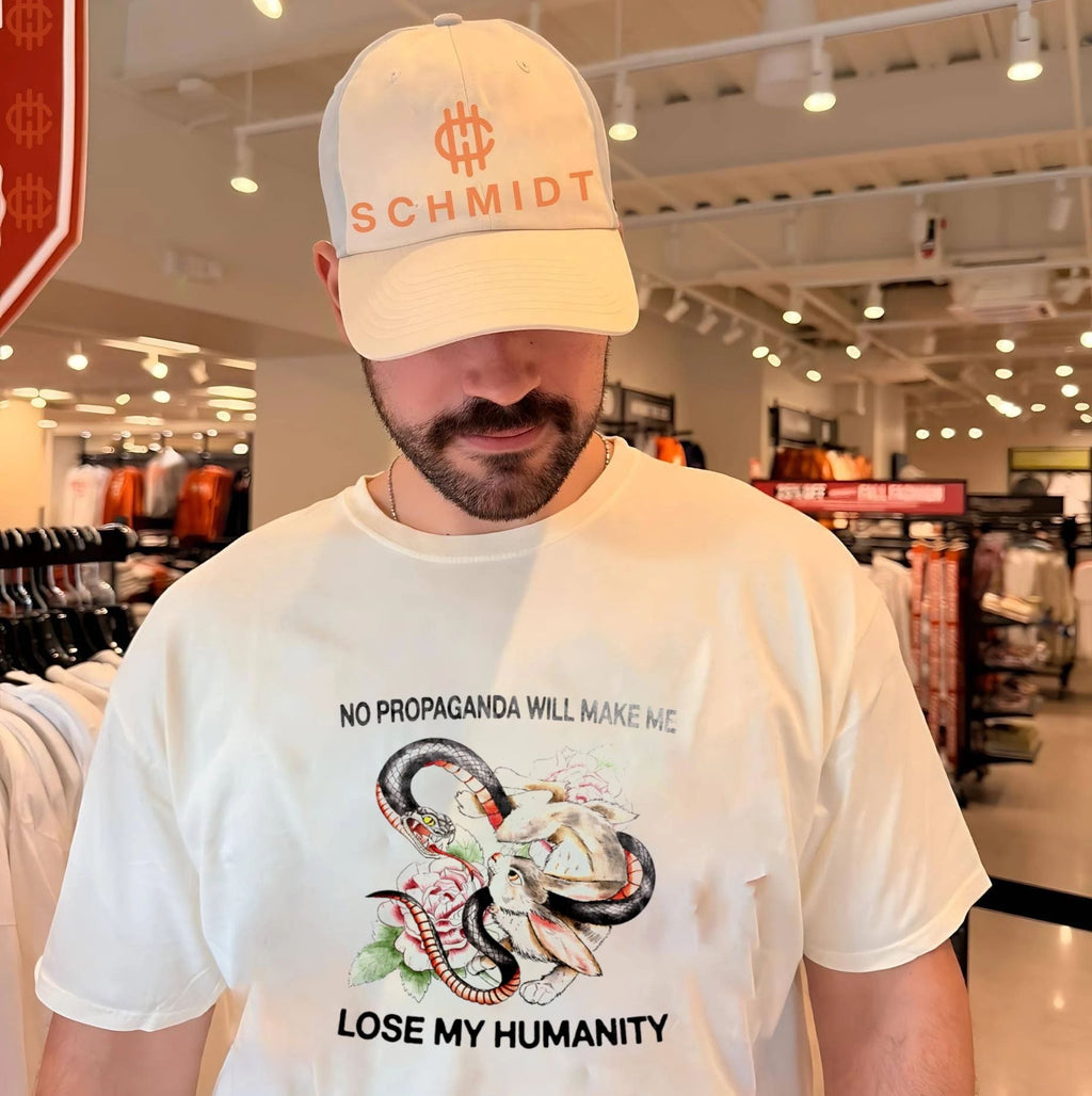 No propaganda will make me lose my humanity Rabbit vs Snake shirt