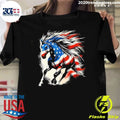 Horse American 4th Of July 2026 Flag USA Shirt