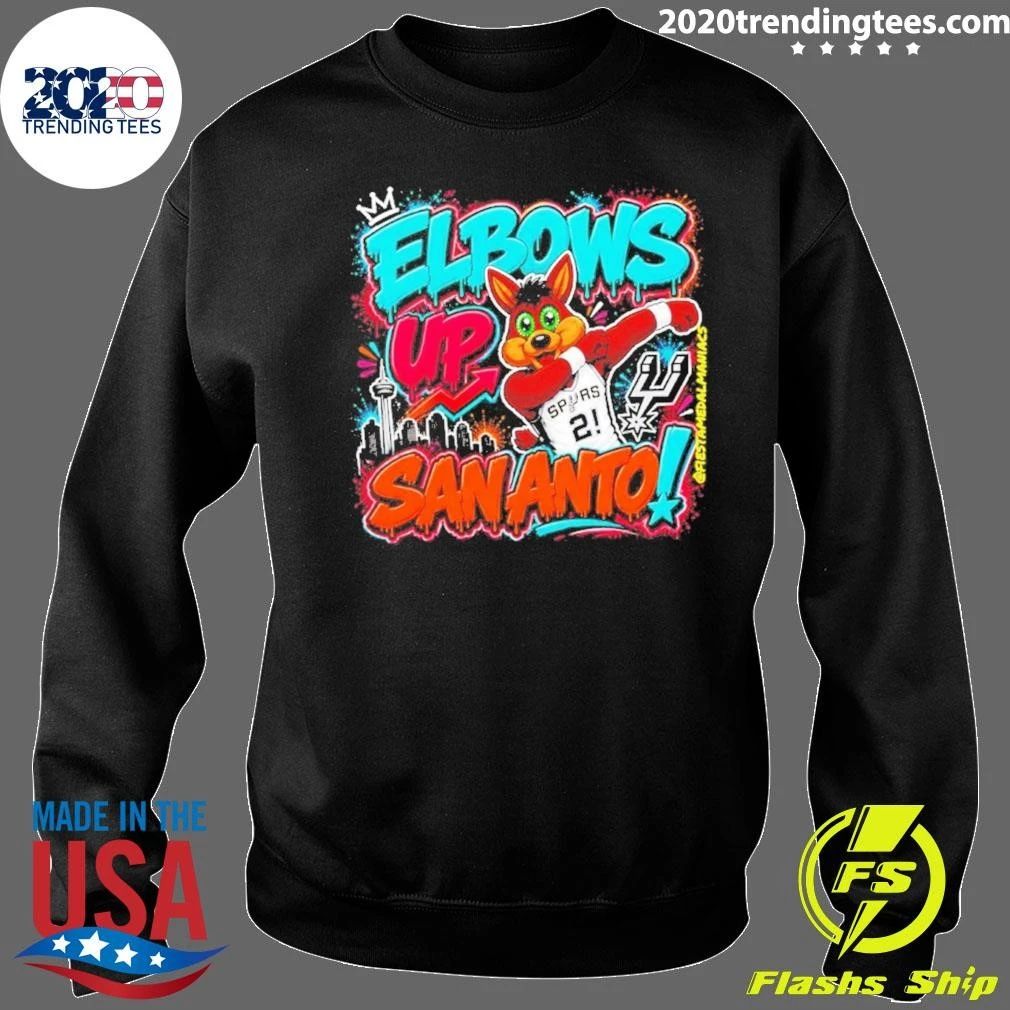 San Antonio Spurs Mascot Elbows Up Sananto Shirt