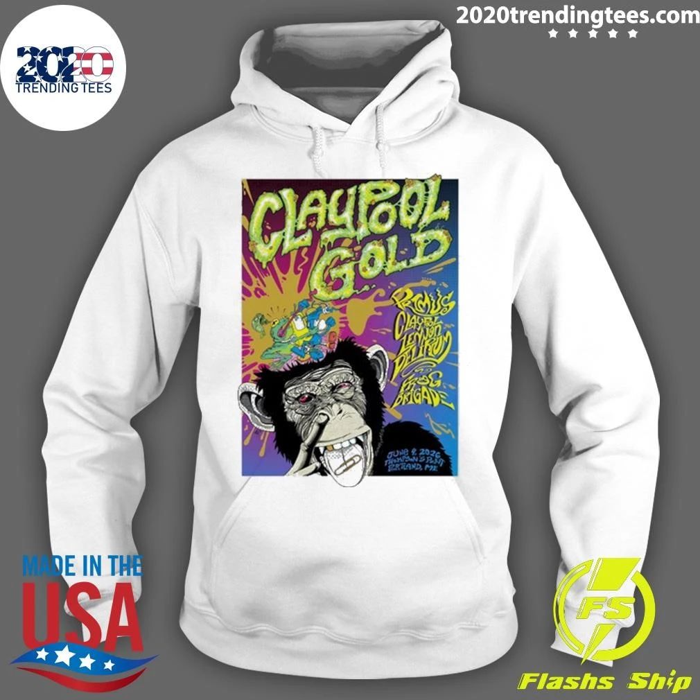 Claypool Gold Primus June 9, 2026 Portland ME Tee Shirt