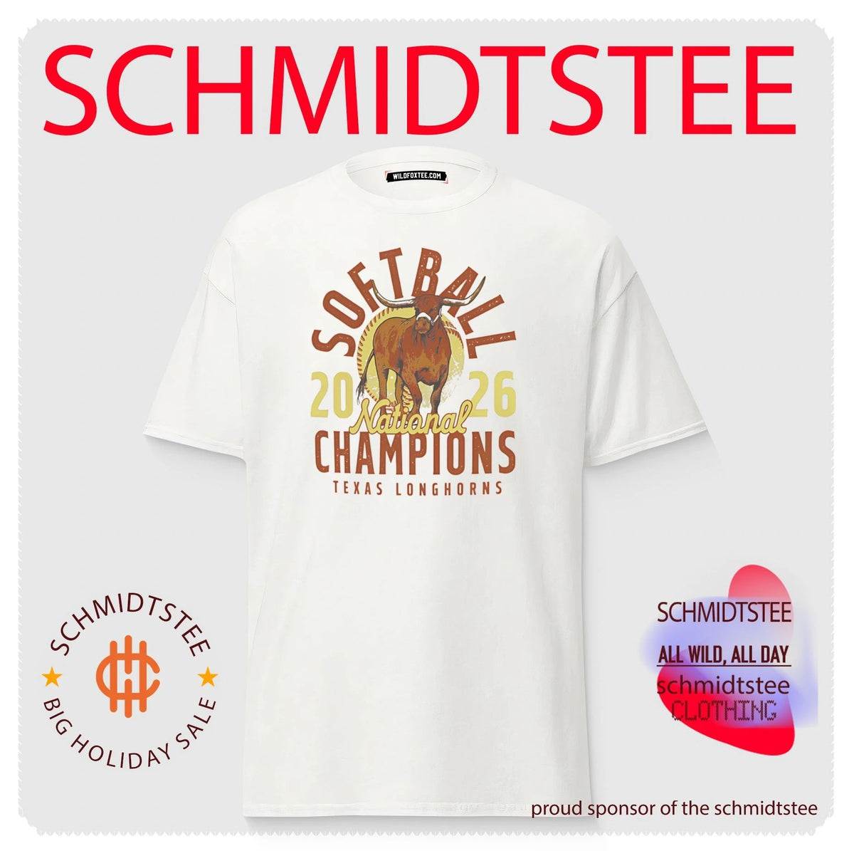 Texas Longhorns 2026 NCAA Softball Women’s College World Series Champions Mascot Overlay shirt