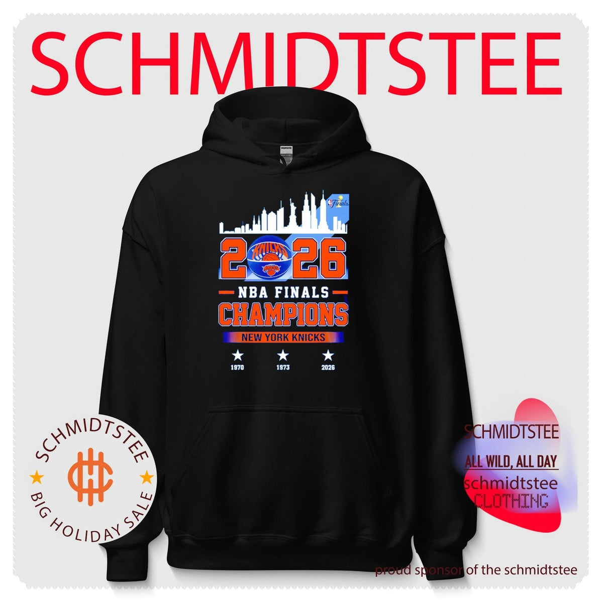 NY Knicks NBA Champions 2026 3 time city skyline shirt