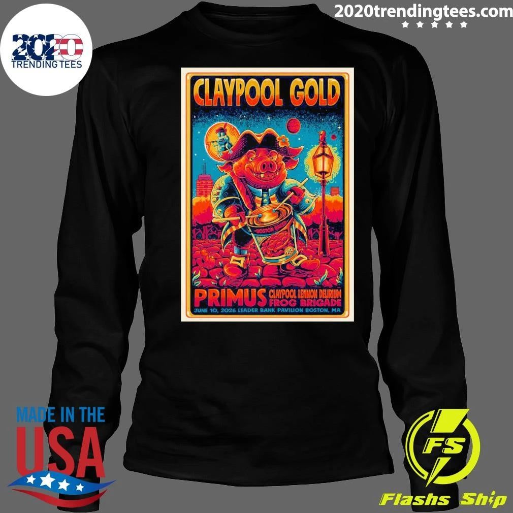 Primus Claypool Gold Tour Boston MA June 10 2026 Shirt