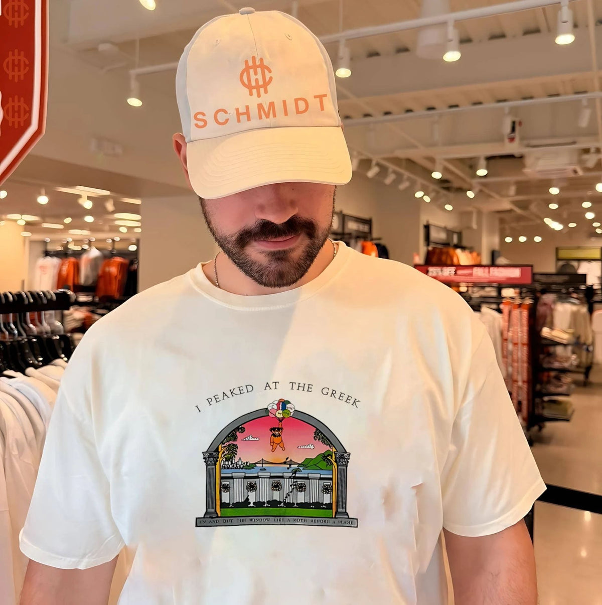 Grateful Dead I peaked at the Greek graphic shirt