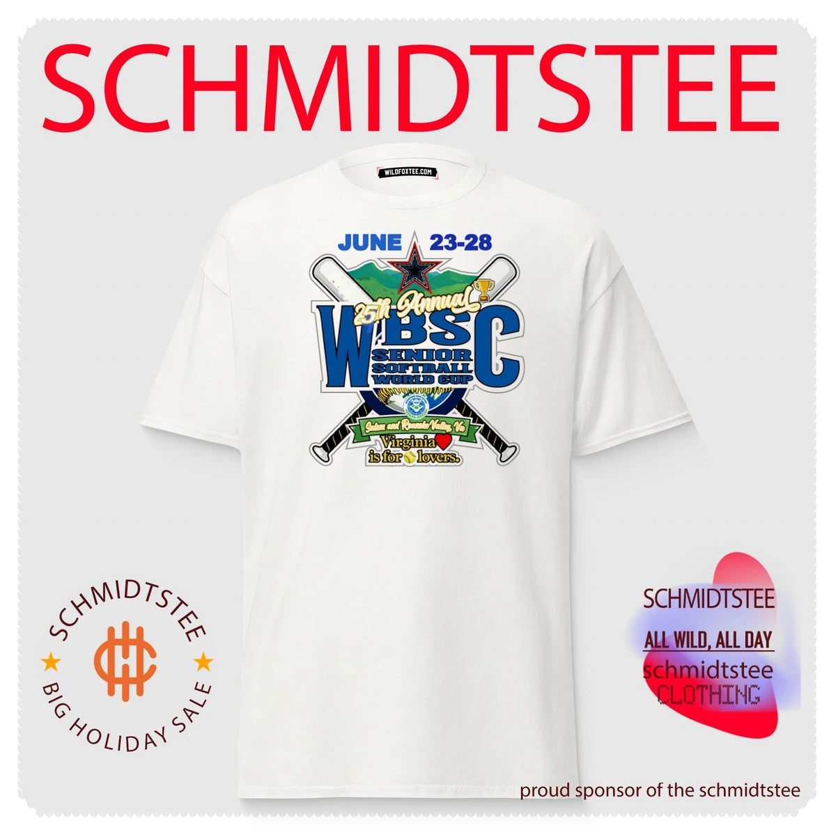 25th Annual WBSC Senior Softball World Cup Salem and Roanoke Valley Virginia shirt