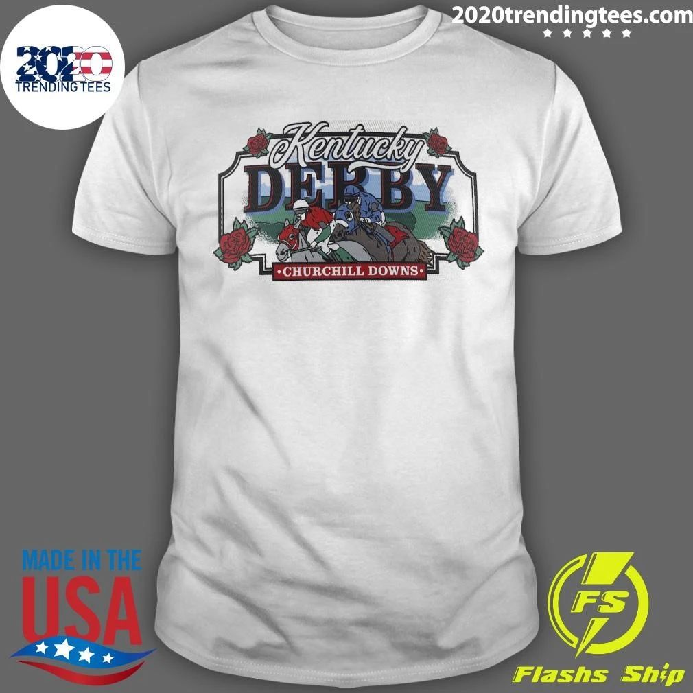 Kentucky Derby Churchill Downs Run For The Roses Retro Shirt