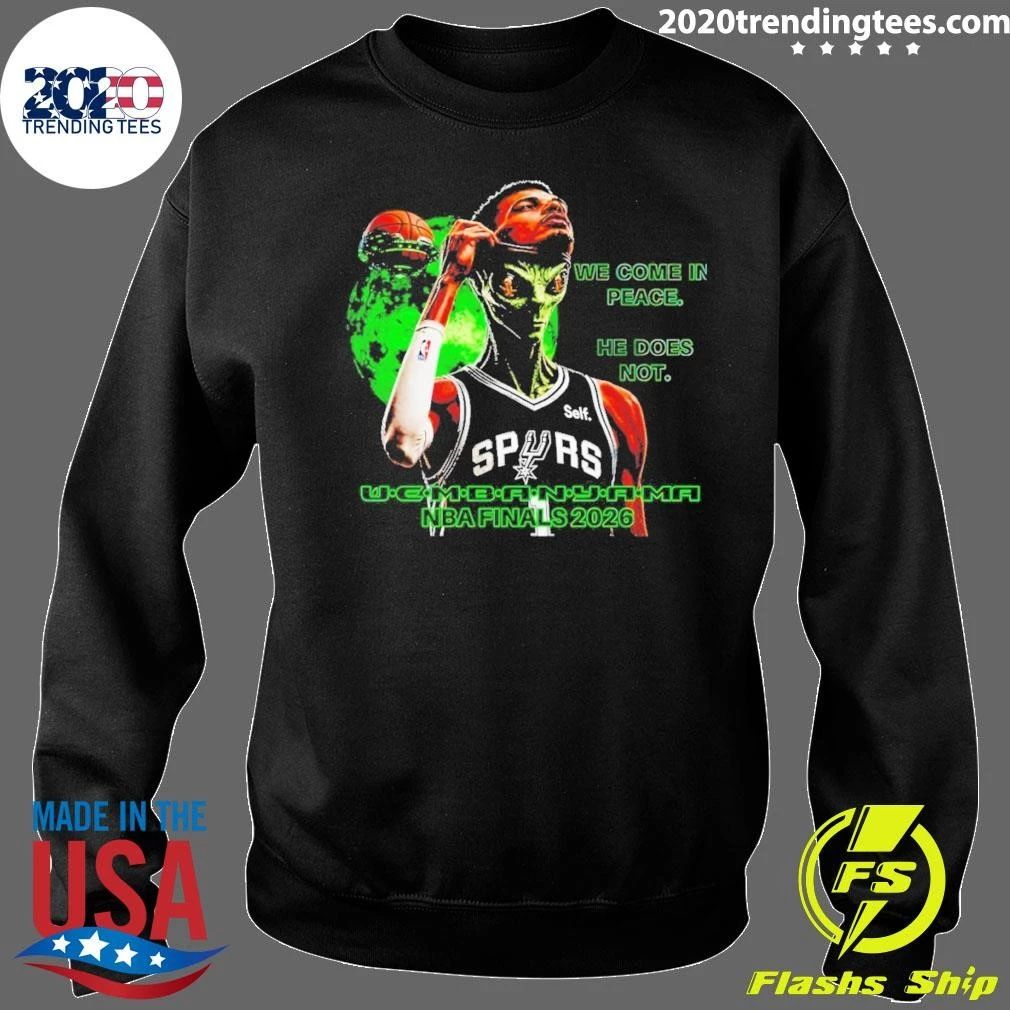 San Antonio Spurs Basketball Alien We Come In Peace He Does Not Shirt