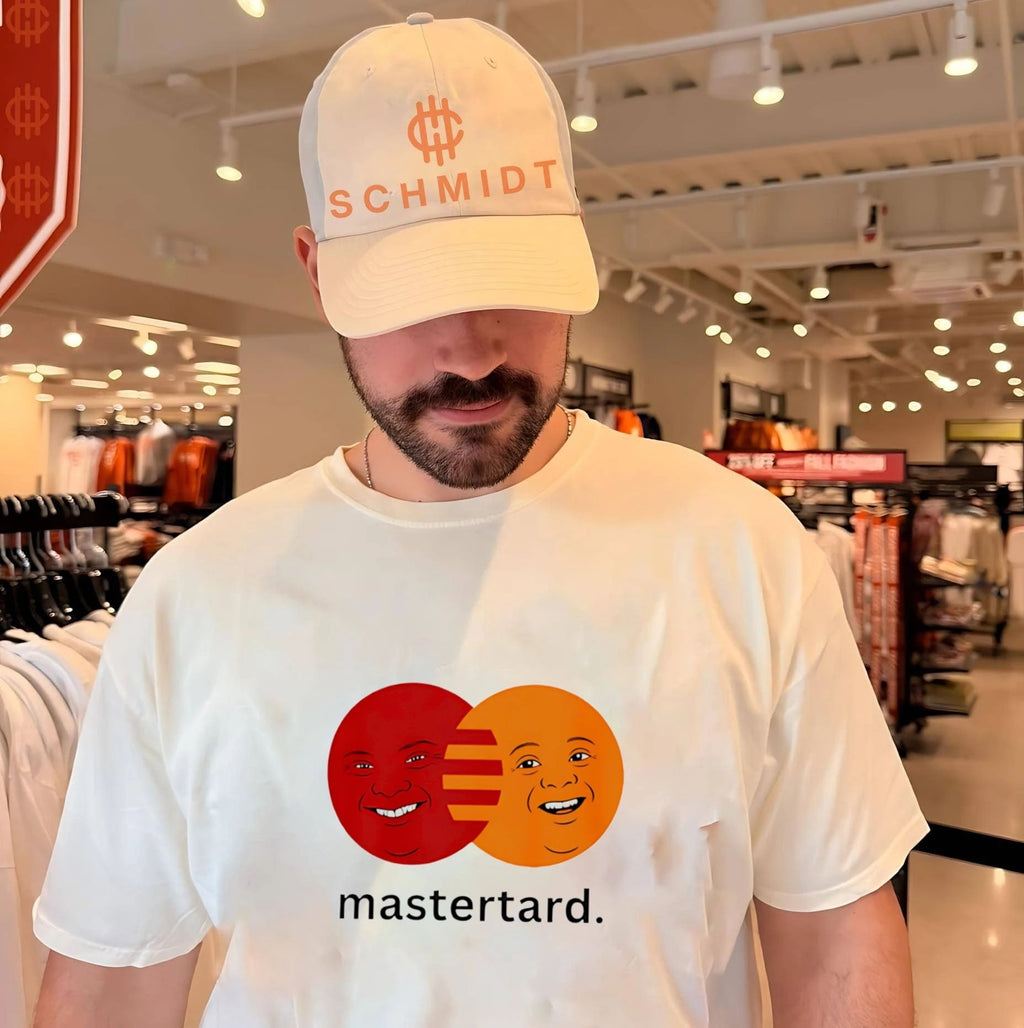 Mastertard MasterCard Down logo meme shirt