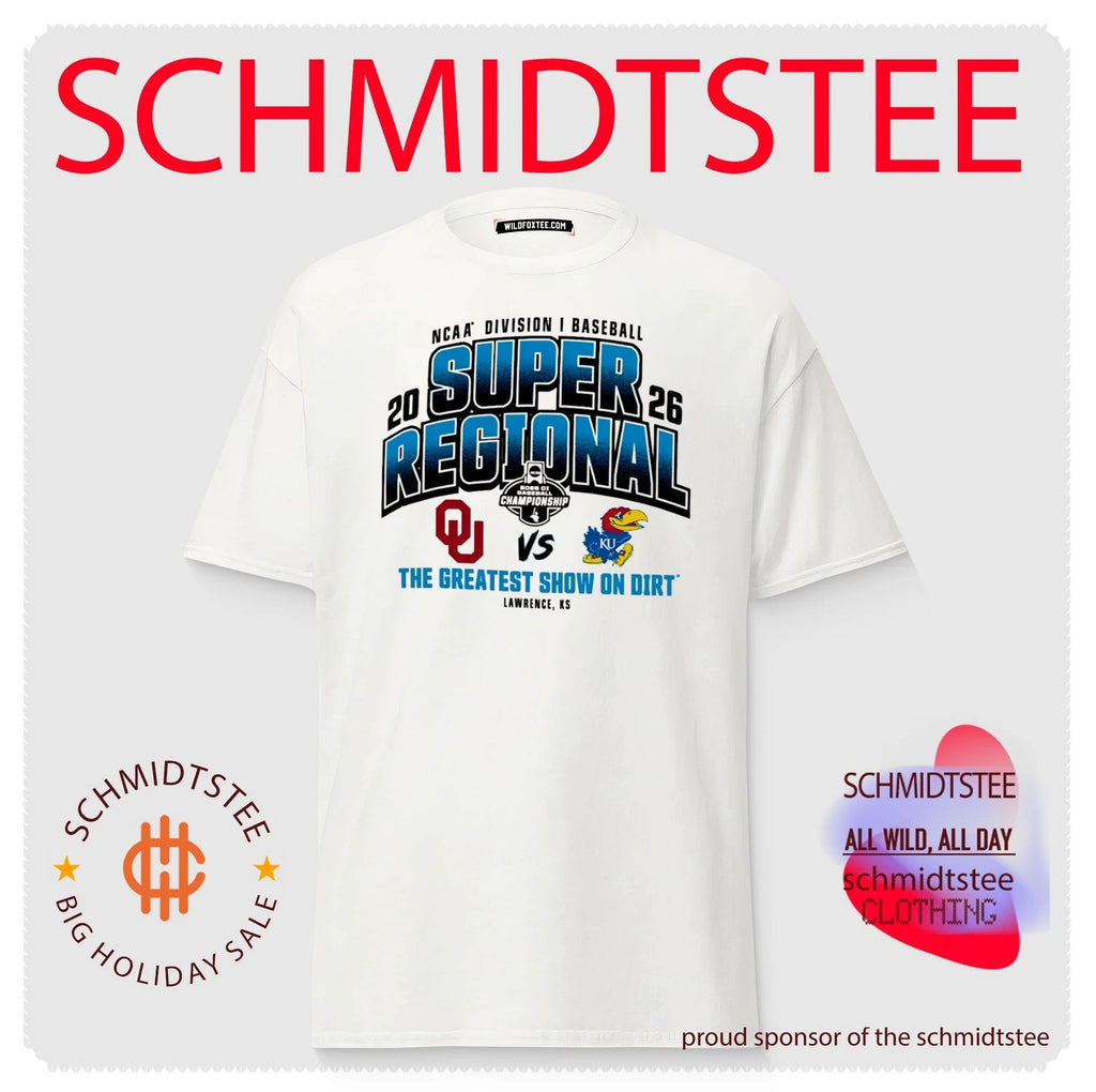 Oklahoma Sooners vs. Kansas Jayhawks 2026 NCAA Baseball Super Regional The Greatest Show on Dirt shirt